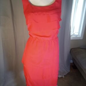 Dressbarn Orange Pink Sheath Mini Dress
